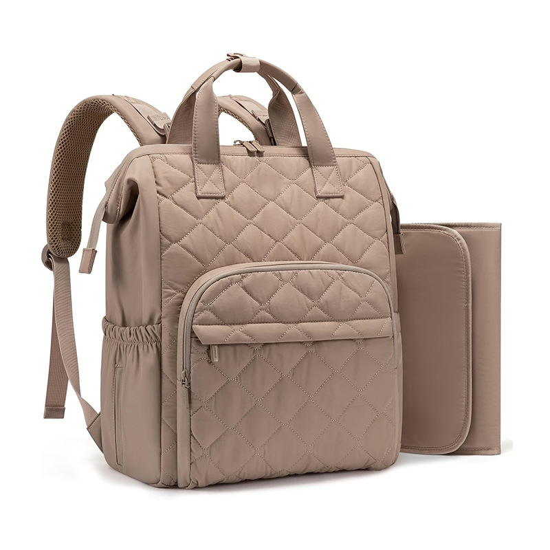 2025 New Quilted Diaper Bag for Women Mummy Backpack Small Baby Bag Lightweight Mini Travel Diaper Backpack