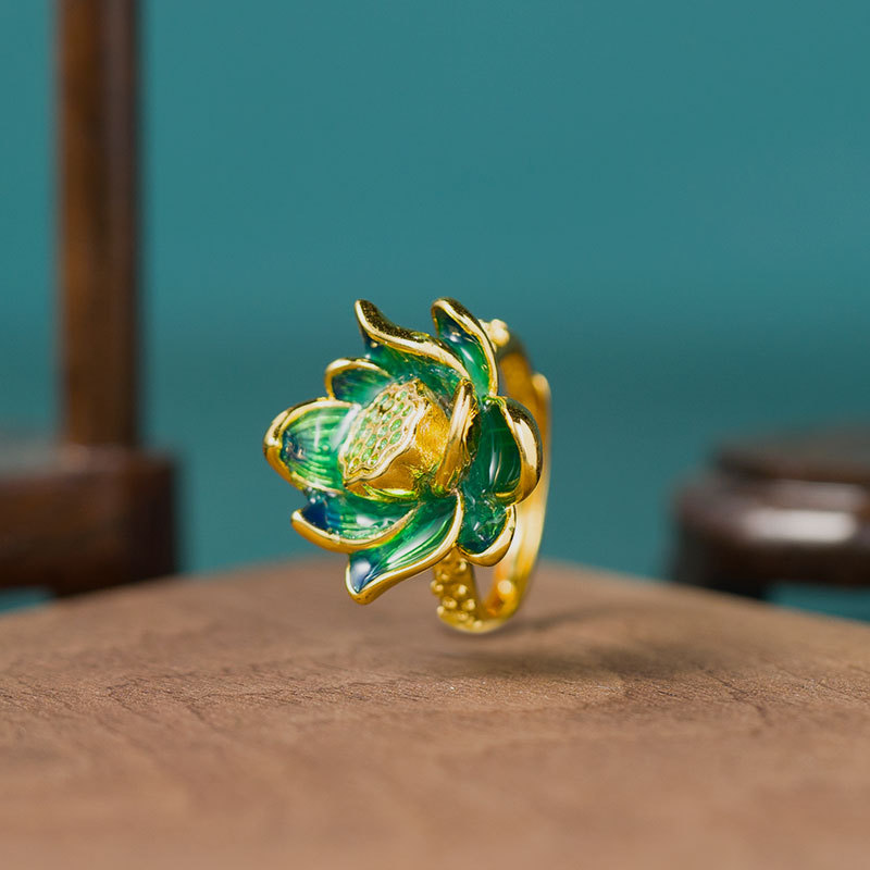 Vintage Designer Ring Für Damen Aus Achat Und Hetian Jade_voghion.com