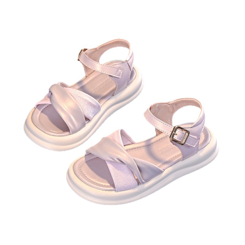Niñas velcro zapatos de playa primavera y otoño 2026 nuevos zapatillas de dedo blando zapatillas de princesa blanca versátil image 6