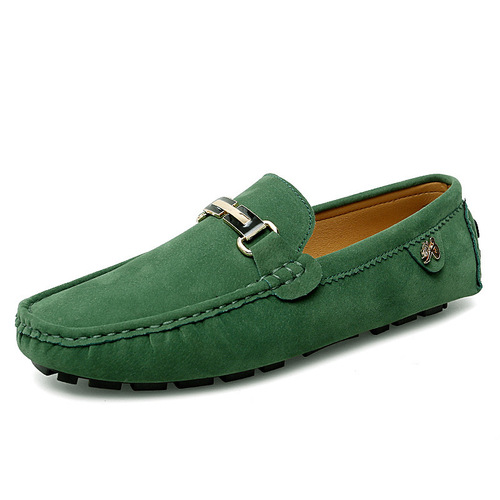 Spring men's bean bag shoes stitched men's leather shoes independent station men's shoes driving