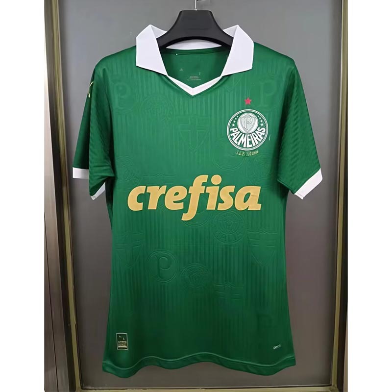 Camiseta de Fútbol del Palmeiras de Poliéster Personalizable y Manga Corta para Deportes