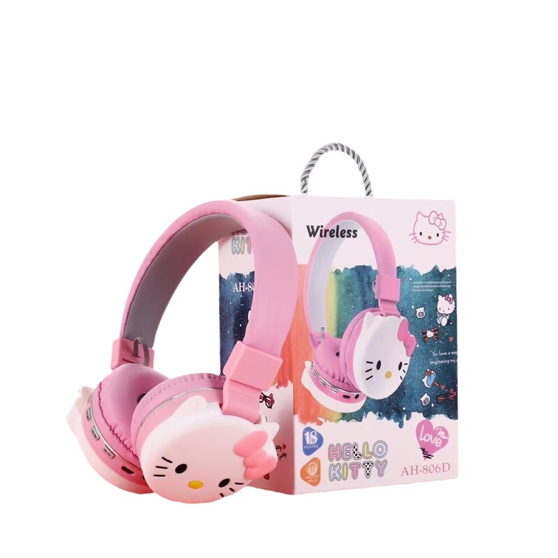 AH-806D cross-border e-commerce cartoon Bluetooth wireless head-mounted cute KT cat mobile phone computer music headset