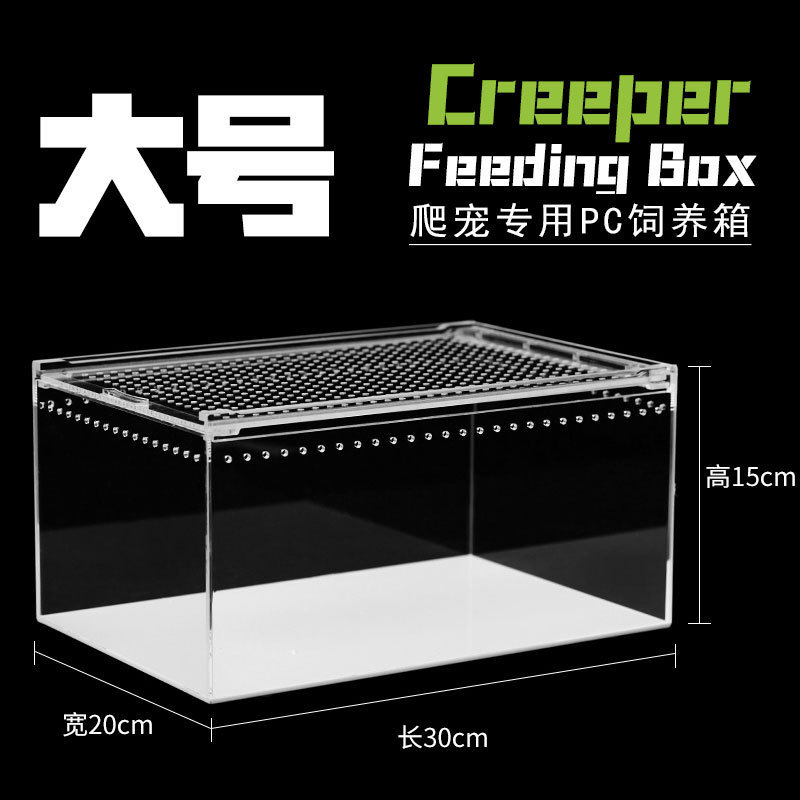 Acrylic Reptile Pet Gecko Lizard Breeding Box Ecological Desert Landscaping Pet Snake Tree Perch Horned Frog Turtle Water and Land Tank