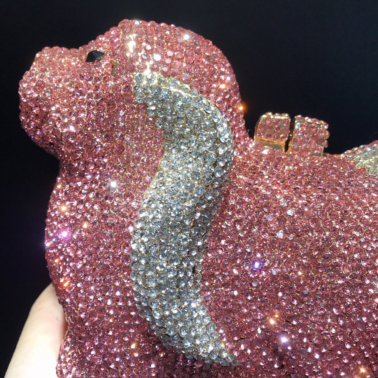 Mini perros con diamantes bolsas de cena con diamantes transfronterizos bolsas de mano con vestido de banquete bolsas de mano clutch purse