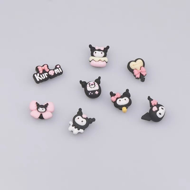 Caricatura Sanrio Koolomi Diy accesorios de resina zapatos flor esmerizado Koolomi Crocs agujero zapatos accesorios flores