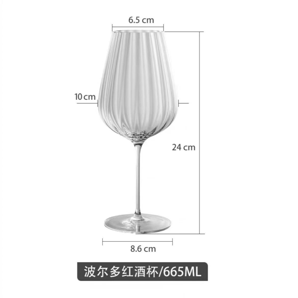 Fábrica al por mayor prisma roscado taza de vino creativo de cristal de gran vientre taza de vino taza de pie alto