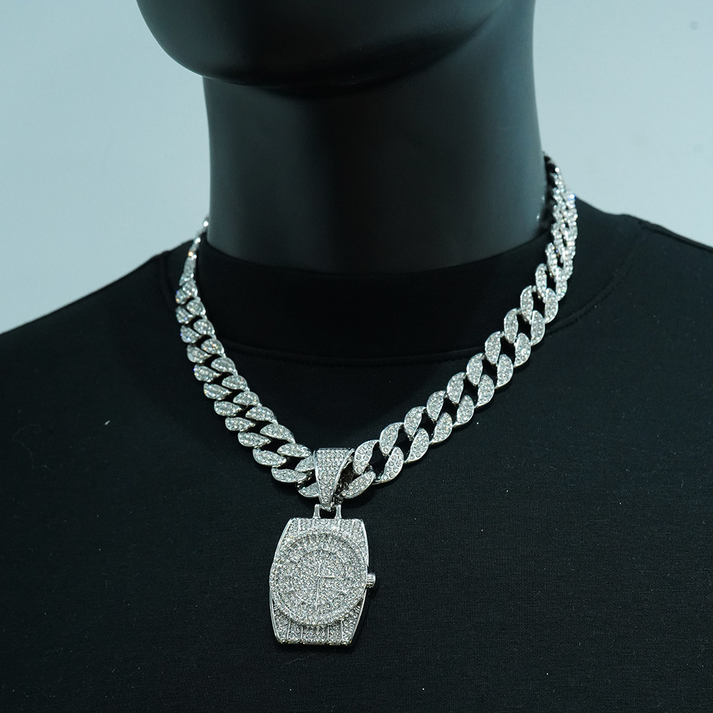 Plata con cadena cubana de 18inch