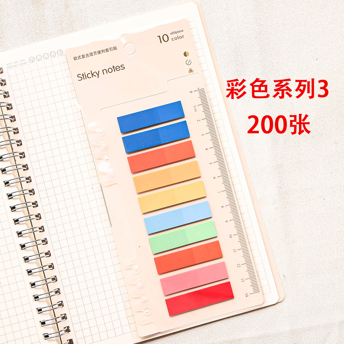 Fabricantes al por mayor PET 10 colores 200 etiquetas de índice transparentes para estudiantes de lectura etiqueta de oficina pegatinas impermeables