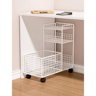 Under-Desk Book Storage Box for Schoolbags, Storage Rack, Office Basket, Student Book Box Pulley Next to the Desk