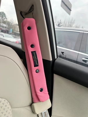 Belt Discomfort and Prevents | Seat belt shoulder pad - safety-belt-neck-protector-pink