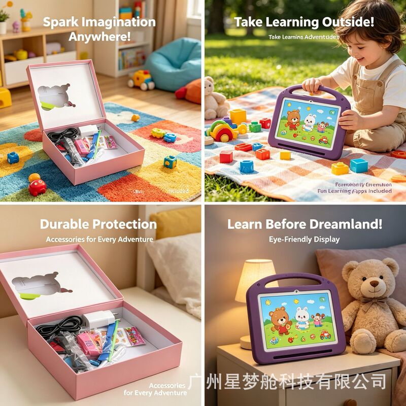 Export 7Inch Kids Tablet Pc Android7.1 Anti-Fall and Explosion-Proof Tablet Tab