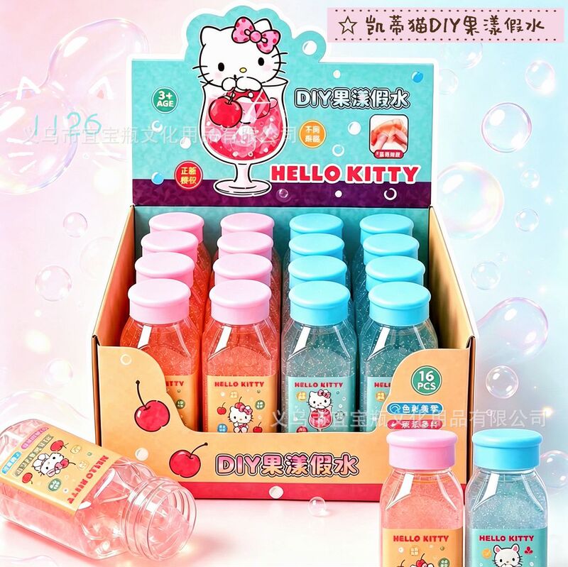 Genuine Hello Kitty DIY Fruit-Flavored Glitter Crystal Slime, a high-quality, stretchable stress-relief toy that can be used to express emotions Genuine Hello Kitty DIY Fruit-Flavored Glitter Crystal Slime, a high-quality, stretchable stress-relief toy that can be used to express emotions