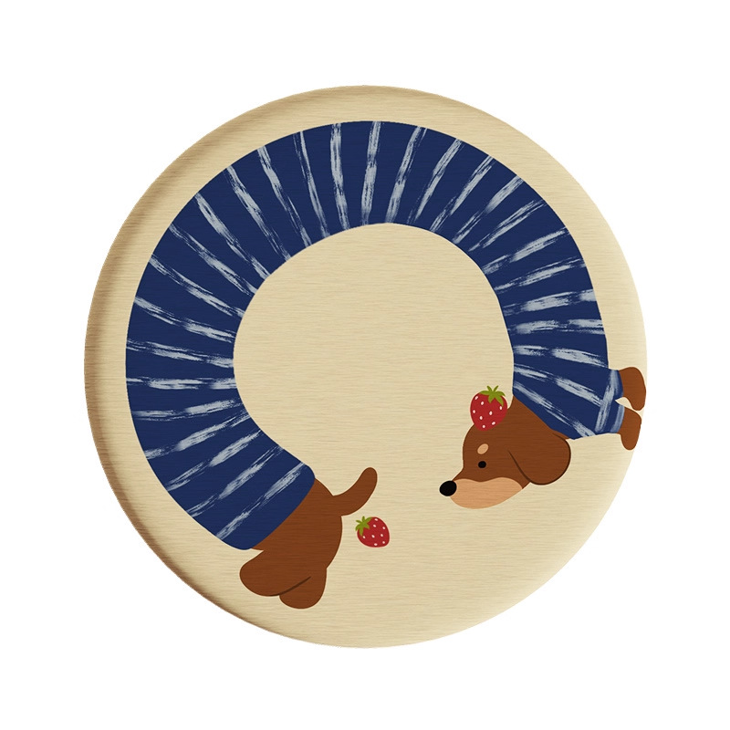 Posavasos de café de oficina de dibujos animados, posavasos de escritorio, posavasos de agua redondos, almohadillas absorbentes de agua de barro de diatomeas, encimera de secado rápido