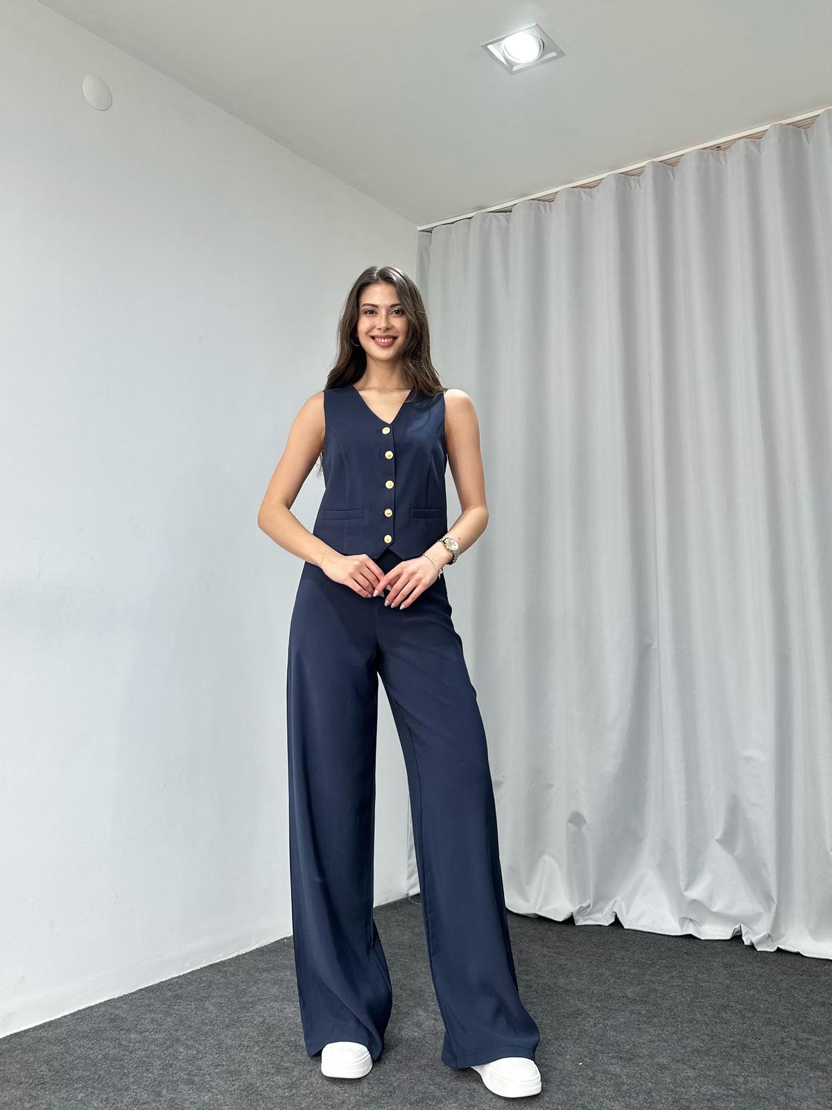 525g Weight Sleeveless Sleeve Length Spandex, Polyester Fabric Type Pant Co-ord Set Sets Type 2 Pieces Set Quantity Holiday, Daily Occasion V Neck Neckline Regular Fit Fit Type Solid Color Pattern Summer Season Women's Gender Pocket Design Elegant Style Holiday Daily Women's Elegant Solid Color Spandex Polyester Pocket Pant Co-ord Set Pants Sets 5
