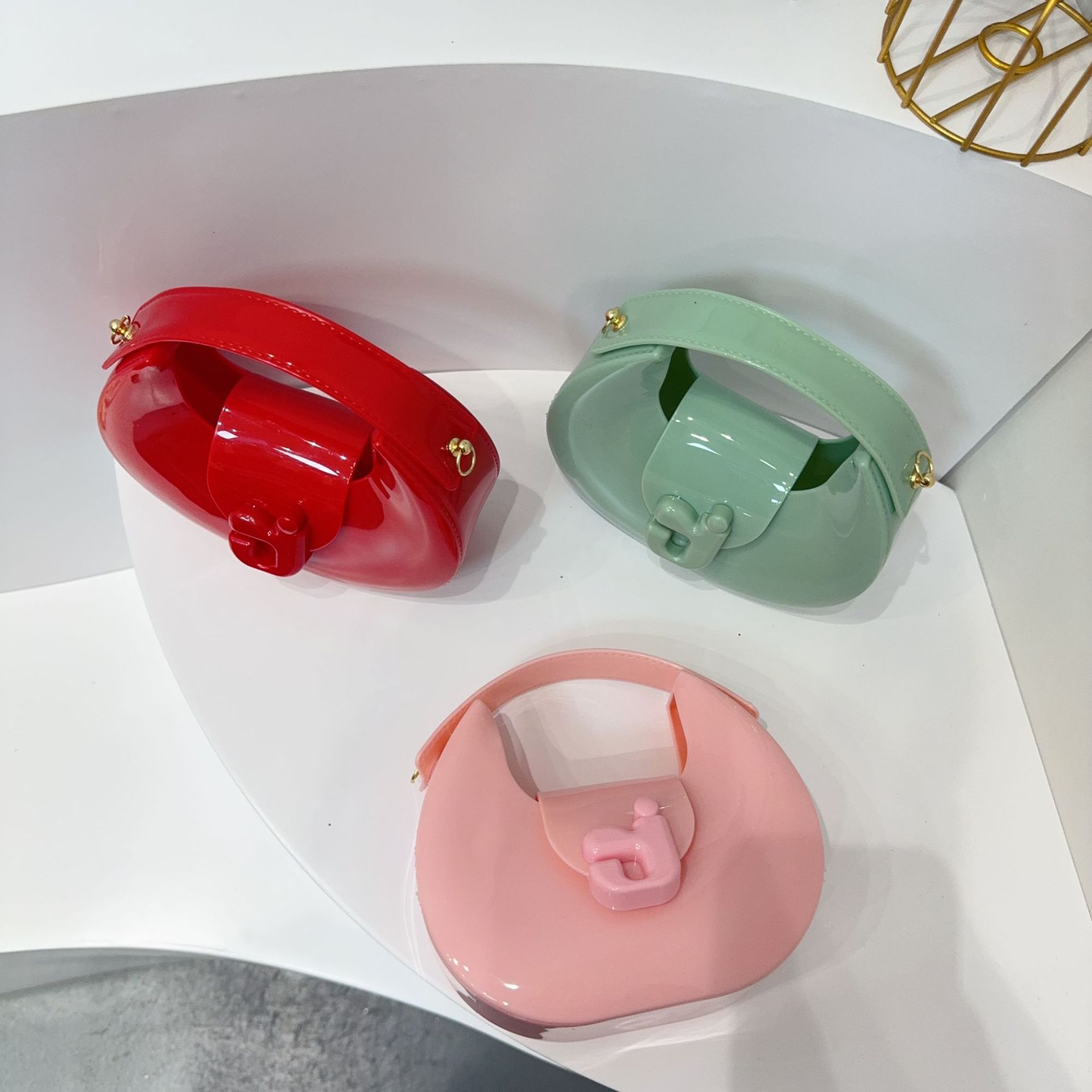 2025 nuevo estilo transfronterizo venta caliente j letra gelatina bolso portátil de un solo hombro diagonal para niños bolso de PVC monedero