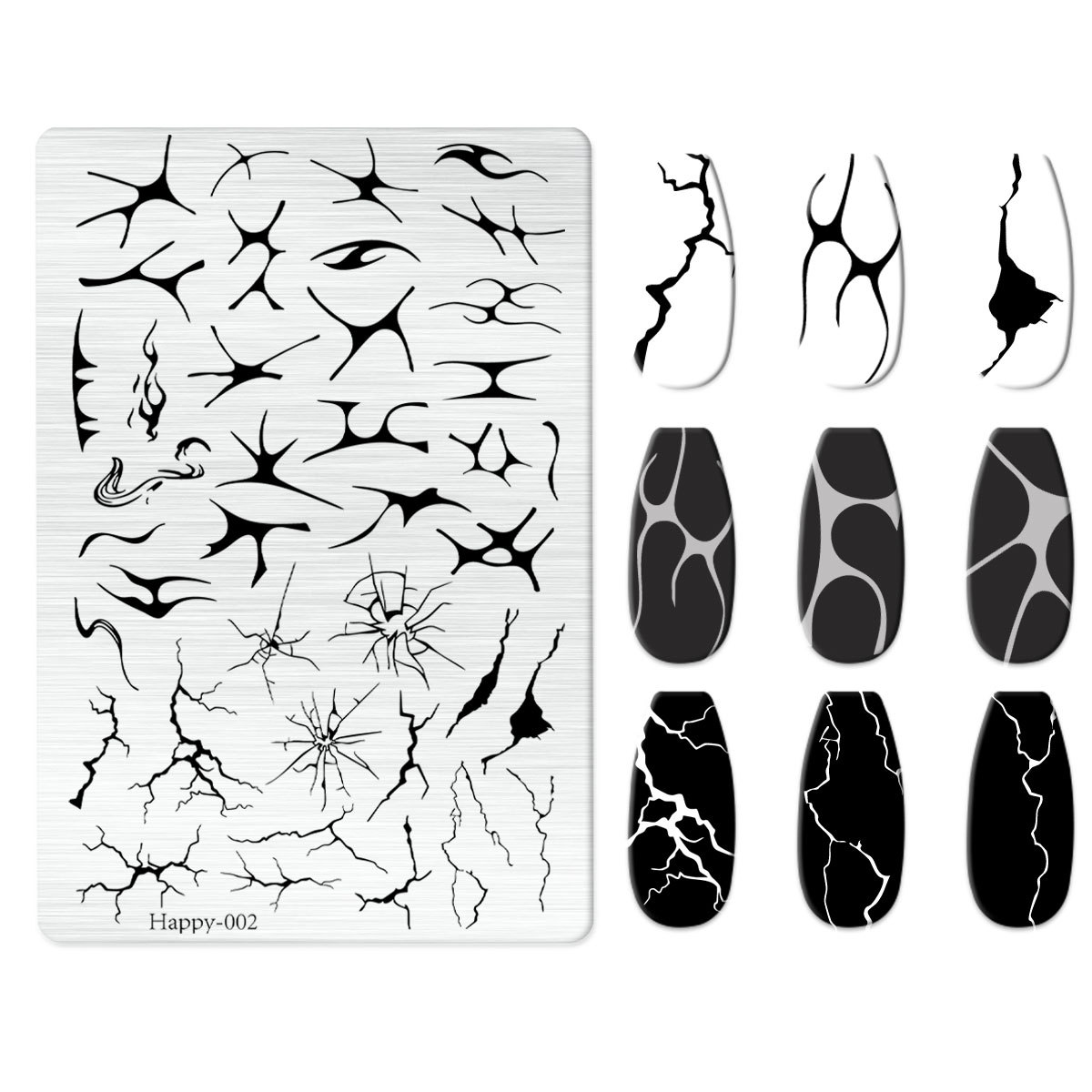 Xiaohongshu's Popular Jingtian Nail Art Stamping Plate Kt Cat Nail Art Bow Cartoon Line Frosted Stamping Plate