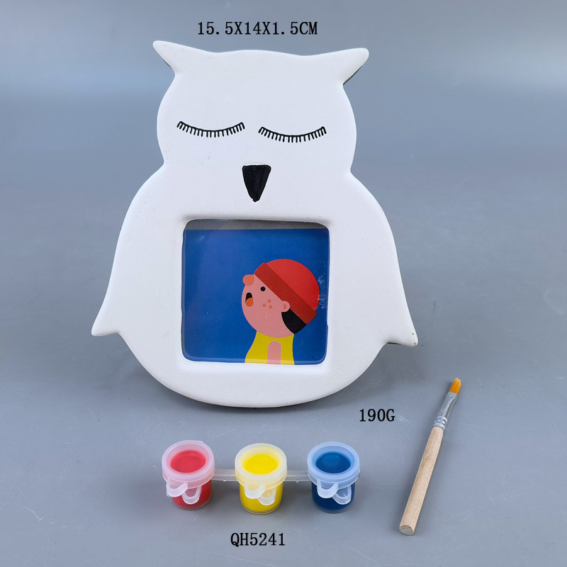 Marco de Fotos de Cerámica DIY con Diseño de Gato para Pintar image 4