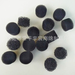 厂家批发黑色生化棉水族箱过滤绵海棉过滤材料10-60ppi过 滤棉片