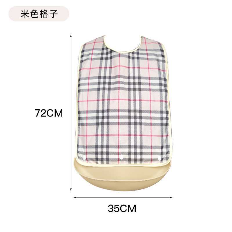 Baberos para personas mayores, batas para adultos, toallas impermeables y resistentes a las manchas, baberos grandes para comer, delantales, baberos a cuadros