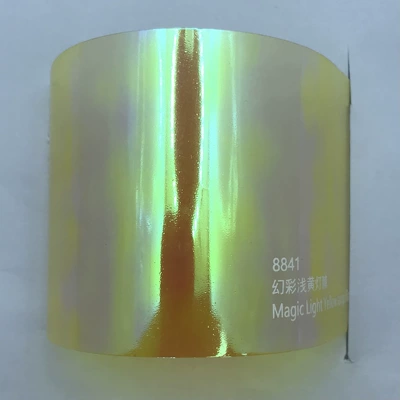Car headlight protective film: Phantom Transparent Red Light Film - 8841-symphony-light-yellow-light-film-039m15-rollscarton