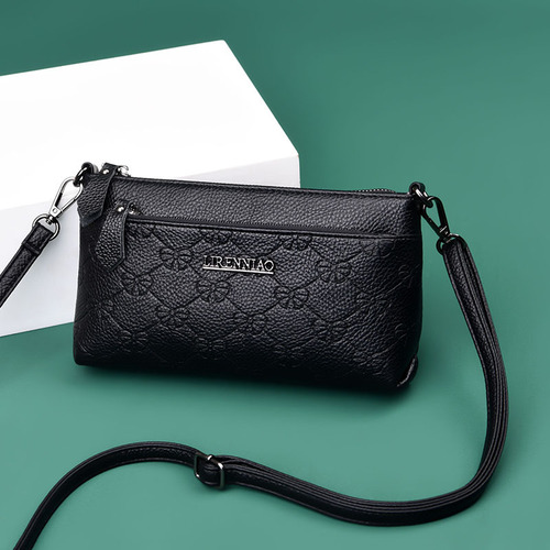 Bags  new fashion hand bag texture soft leather mini middle-aged women's bag mother's shoulder crossbody bag