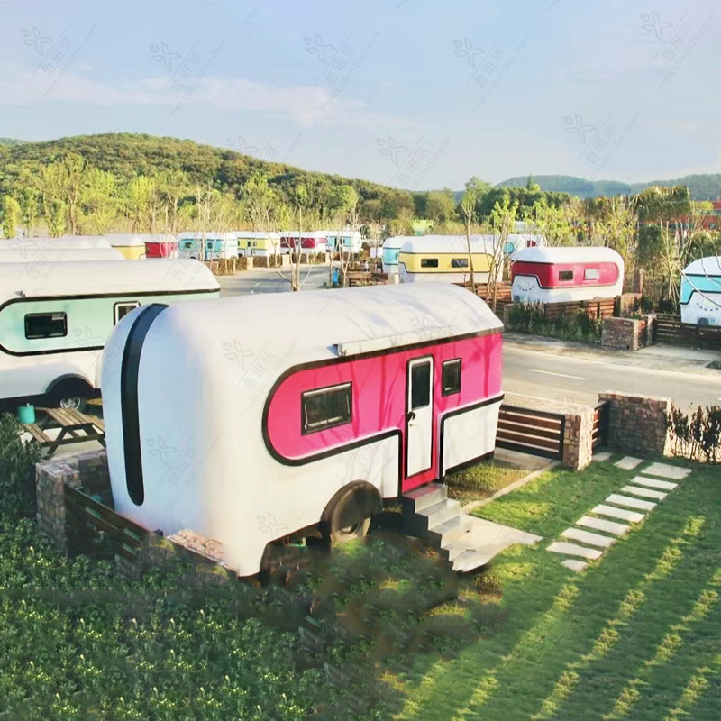 Futuro cabina pequeña camping RV punto escénico al aire libre de tracción catering coche campamento viaje remolque vida RV