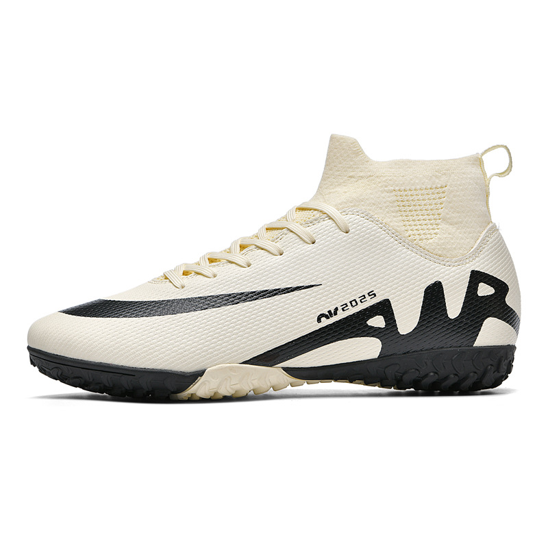 Zapatos de fútbol al por mayor de tamaño grande de alto impacto para niños zapatos de clavos de cuero pegamento de clavos largos zapatos deportivos adolescentes de tamaño grande