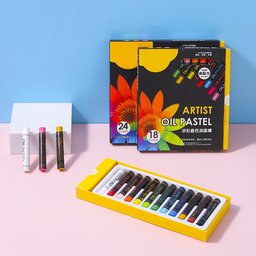 Water-soluble oil pastels multi-color set for children, 36 colors, non-toxic and safe, with vibrant colors and oil pastel sticks
