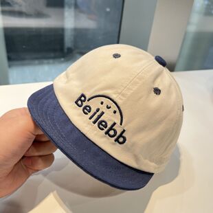 Baby Hat Spring and Autumn Korean Fashion Letter Boys Baseball Cap Spring Sunshade Baby Girl Soft Brim Cap