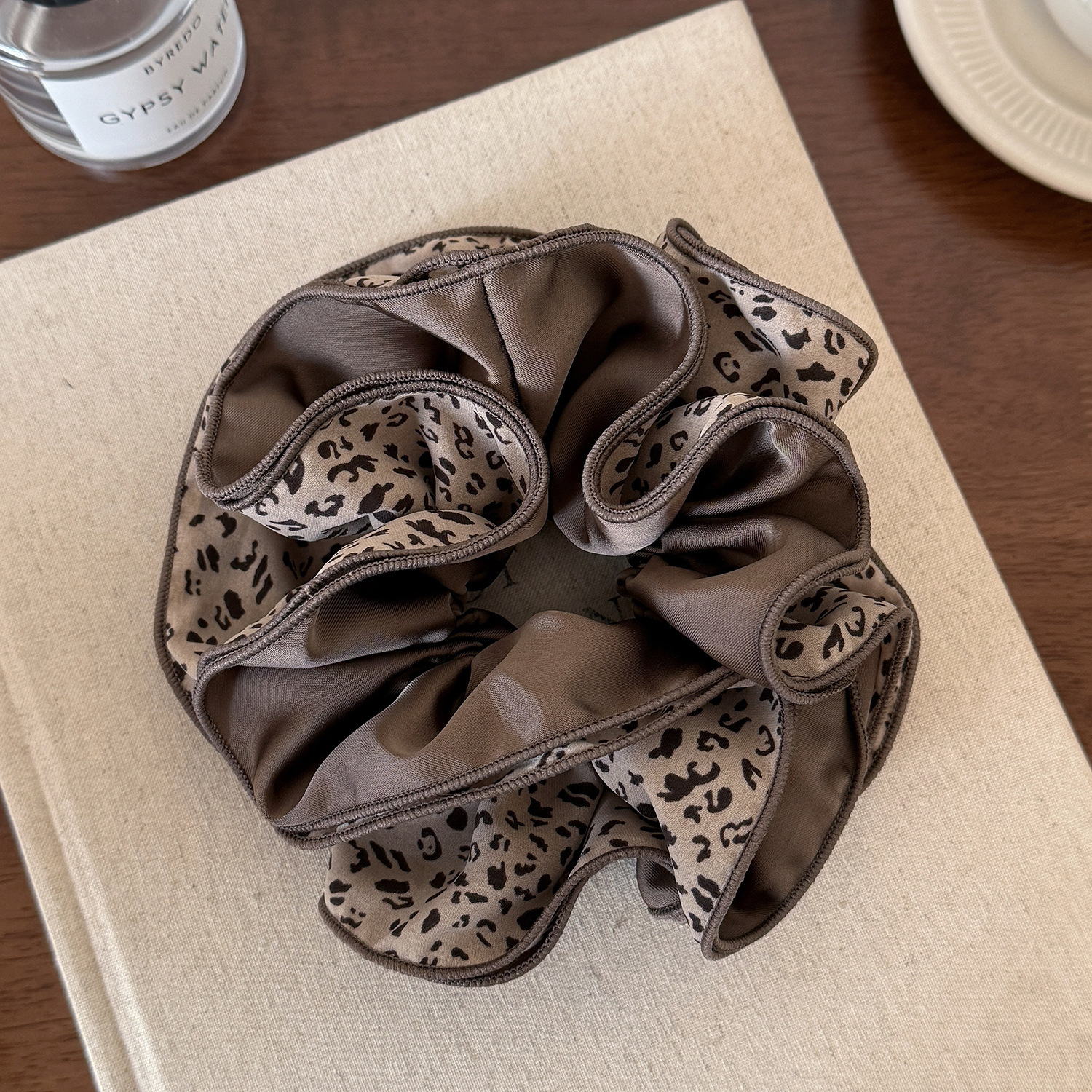 Nuevo lazo de raso estampado, coletero de encaje elegante estilo chino, cuerda para el pelo de cola de caballo al por mayor