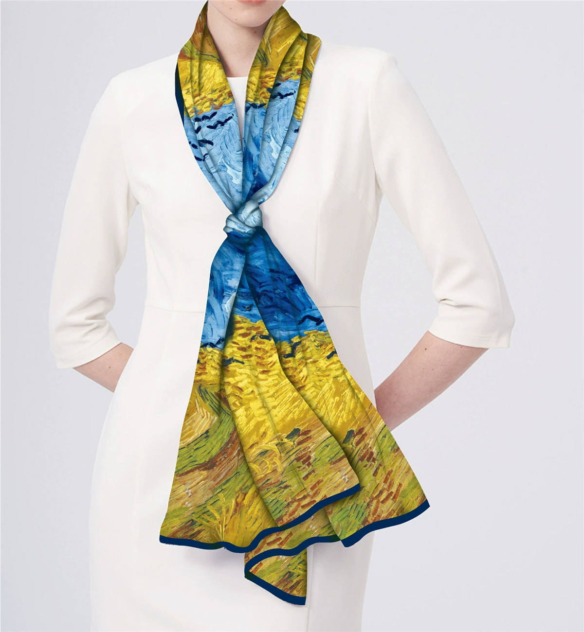 Подлинный летний пляжный накидка - тонкий универсальный шарф для стильной защиты от солнца и разной носки