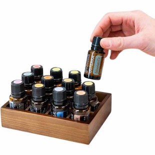 Doterra Essential Oil Rack Storage Wooden Desktop Solid Wood Essential Oil Display Display Rack Display Table Wooden Essential Oil Rack
