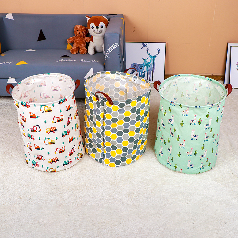 40*50 impresión grande hogar tela cesta de lavandería portátil cesta de lavandería plegable cesta de almacenamiento de juguete