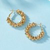 Fashionable retro metal earrings, European style, internet celebrity, simple and elegant design