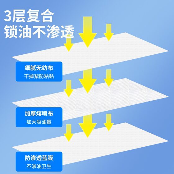 Range Hood Suction Cotton Strip Universal Kitchen Suction Paper Thickened Oil-proof Sticker Oil Slot Filter Side Suction Box