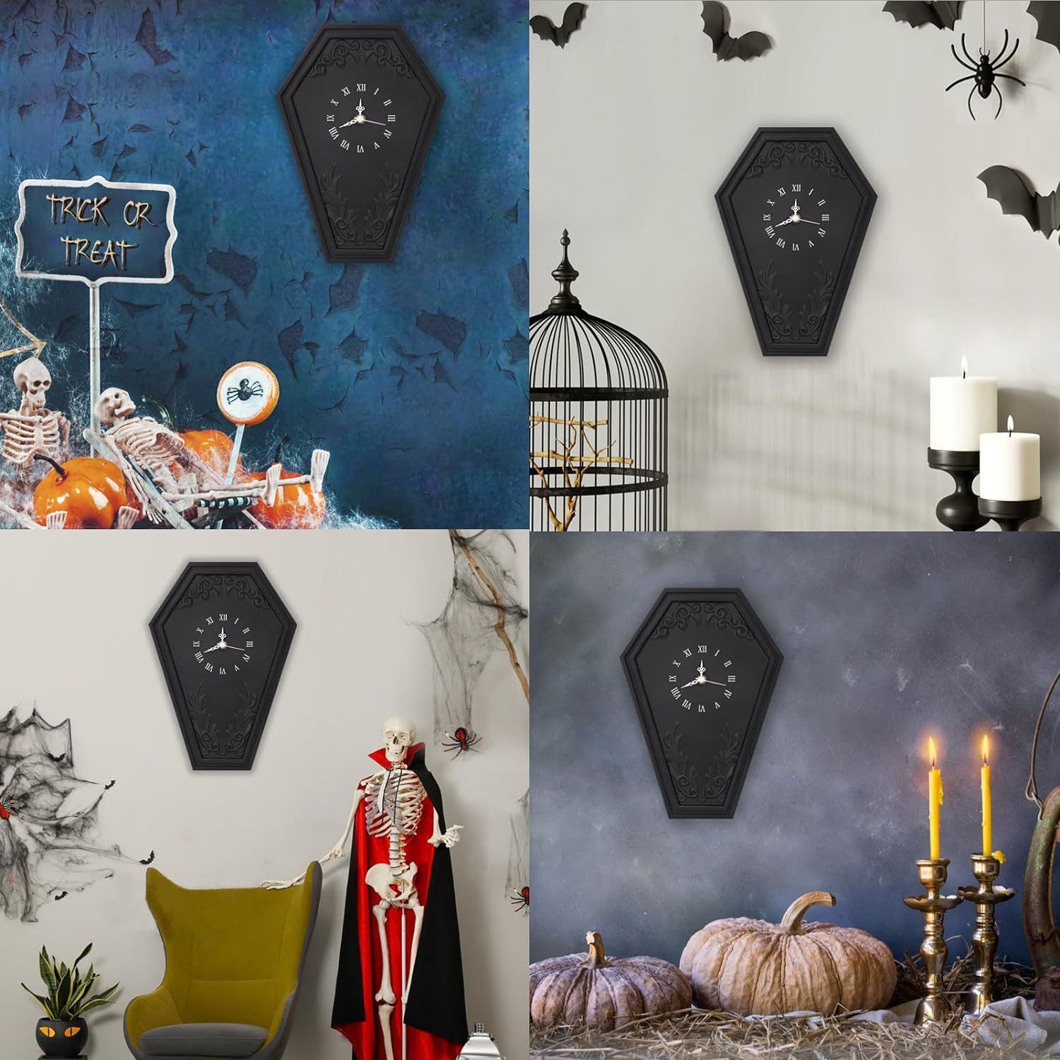 Reloj de pared de estilo oscuro de ataúd gótico transfronterizo de Amazon