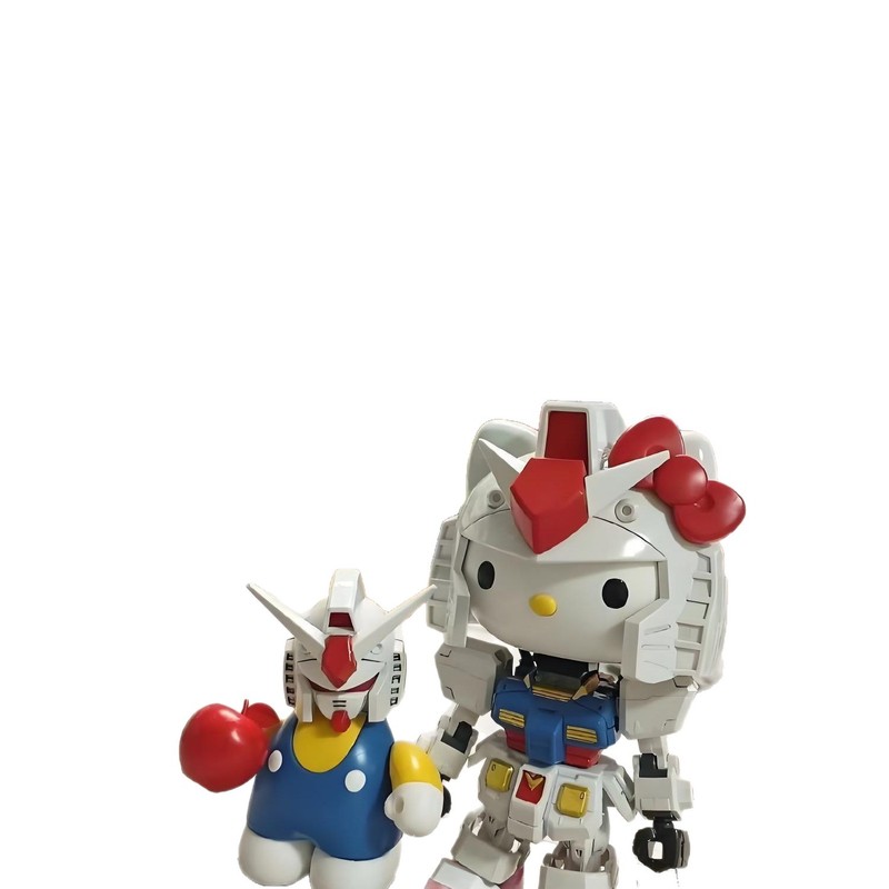 网红潮玩新品元祖凯蒂猫联名款Hello Kitty扎古网红高达模型玩具|undefined