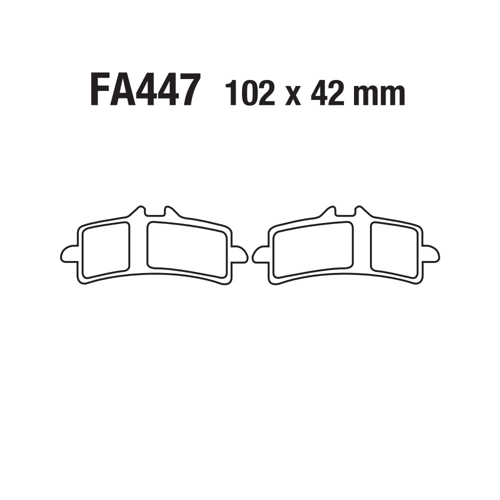 Motocicleta placa de freno de aluminio sinterizado a base de cobre placa de freno de aluminio piel de freno FA447 Ducati Brembo KTM