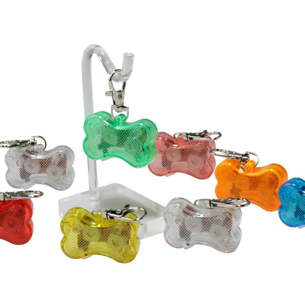 Оптовая Продажа с фабрики Новый светящийся кулон из кости для домашних животных, ночной анти-потерянный светящийся кулон, защитная карта безопасности собаки