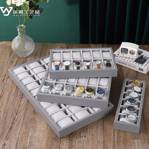 New grey watch counter display tray watch display stand live stall shooting watch display props