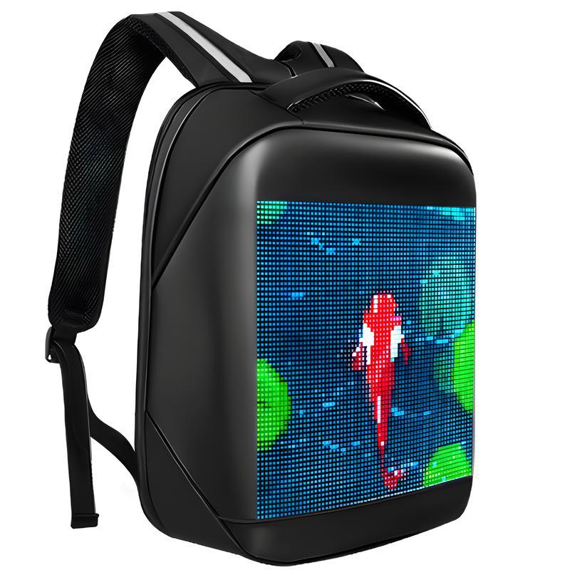 LED Display USB Charging Backpack Laptop Backpack DIY