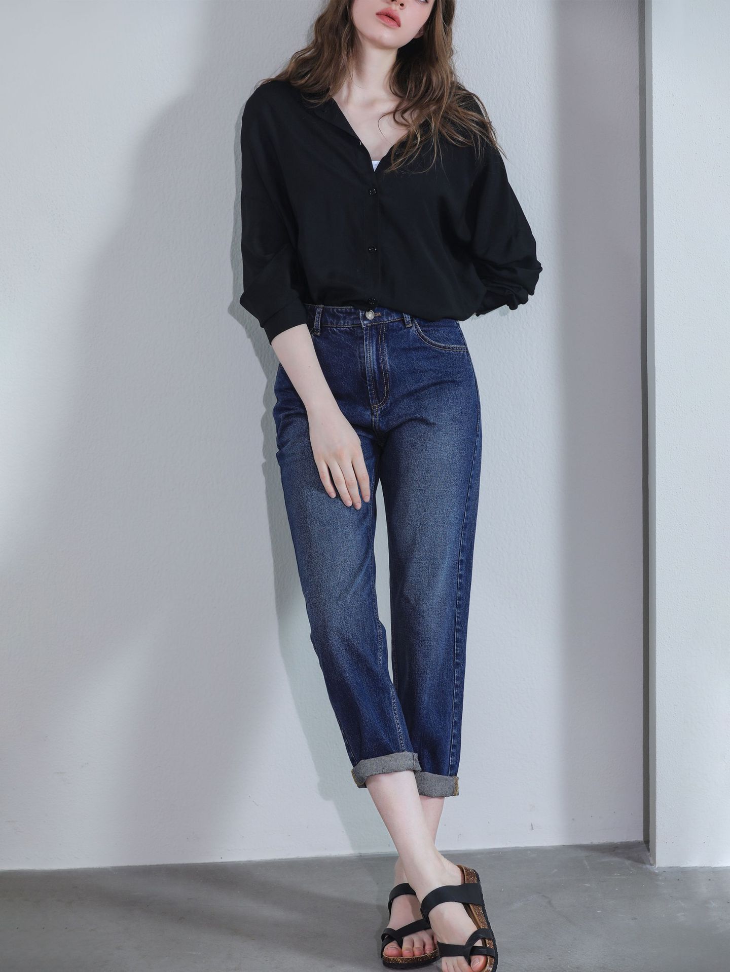 Autumn retro jeans