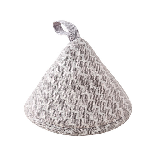 Kitchen heat-resistant lid cover Japanese triangular cotton linen heat insulation pot handle cover sand pot handle high temperature heat-resistant glove