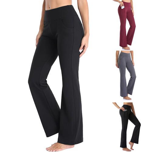 Women's High-Waisted Wide Leg Pants, Fashionable and Trendy Yoga Wide Leg Pants, Abdominal Control