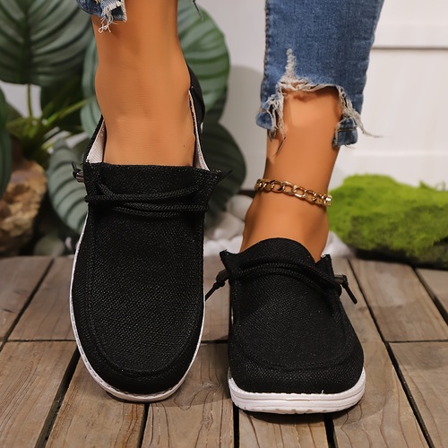 Women's Lightweight Canvas Loafers Breathable Soft Sole