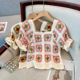 蕾丝衫雪纺衫;吊带背心;女式针织衫