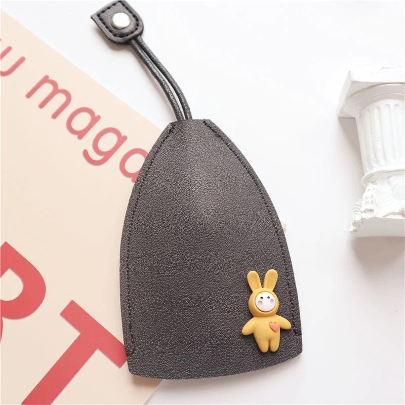 Daily Occasion 1 Piece Cute Rabbit Animal Solid Color Pu Leather Unisex Bag Pendant Keychain