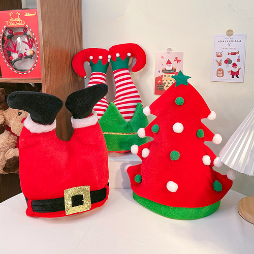 Children Adult Santa Hat Dress Up Headwear Kindergarten Christmas Decoration Creative Antlers Christmas Hat