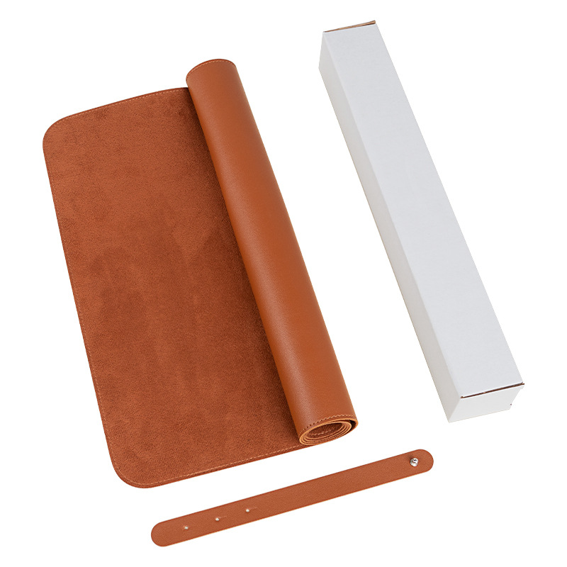 Suur nahast suur kontoriarvuti lauaarvuti kirjutusalus, üliõpilaslaud PU-hiirepadjaga_voghion.com