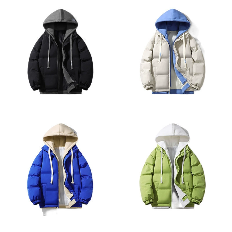 Set with hood, demi-season warm universal down jacket for leisure